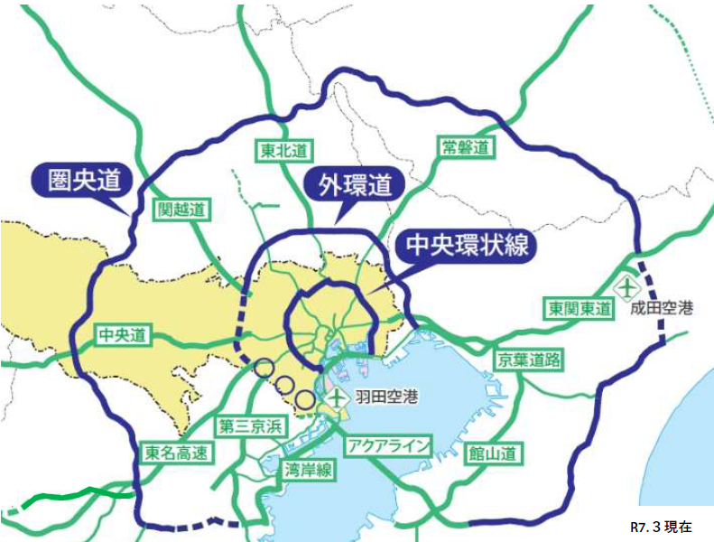 三環状道路ネットワーク図
