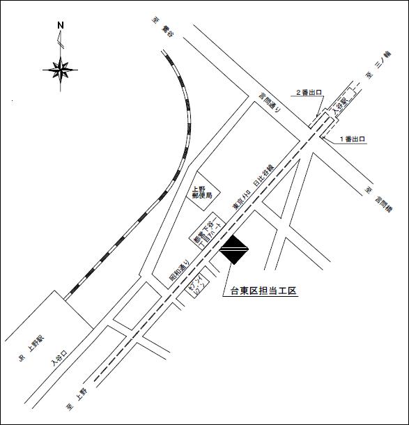 台東工区案内図