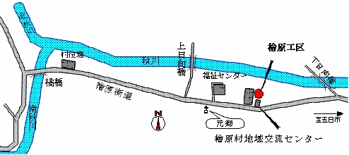檜原工区の地図