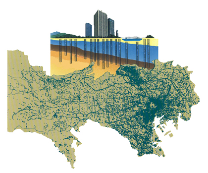 東京の地盤（GIS版）イメージ