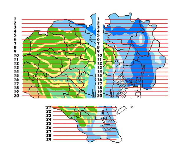 箇所別地質断面図　東部
