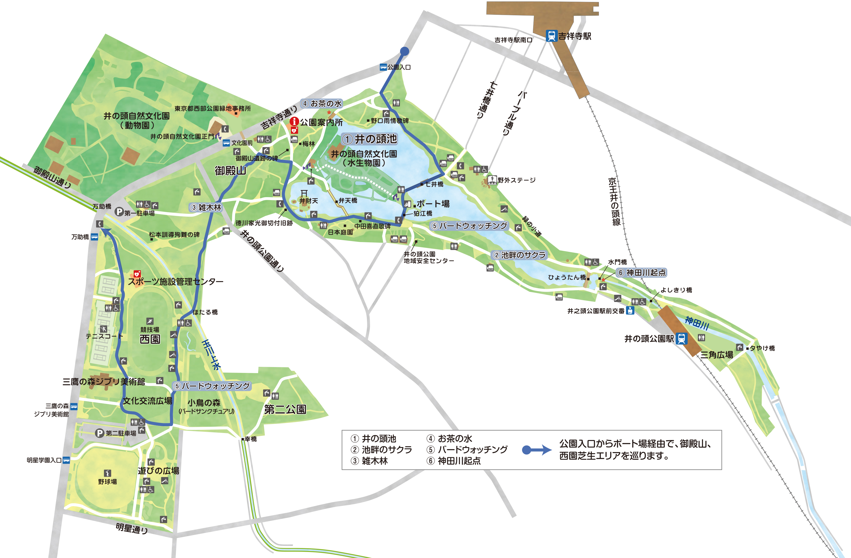 バス停からのルートマップの画像