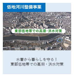 水害から暮らしを守る！東部低地帯での高潮・洪水対策 別ウィンドウで表示します