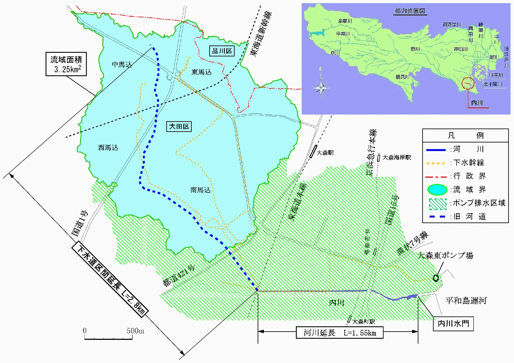 内川流域概要図