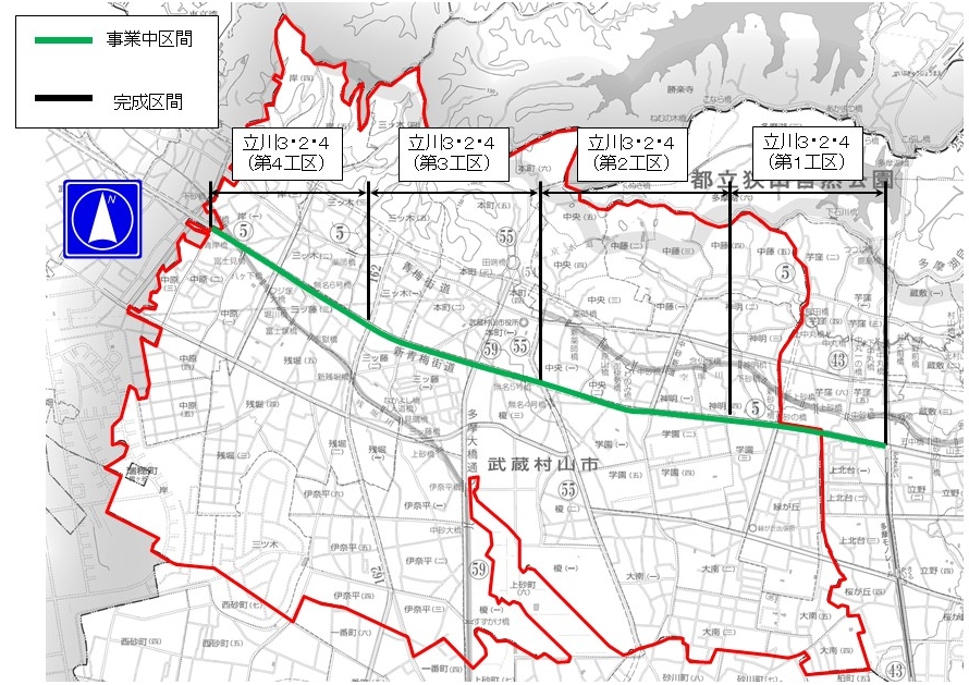 武蔵村山市地図